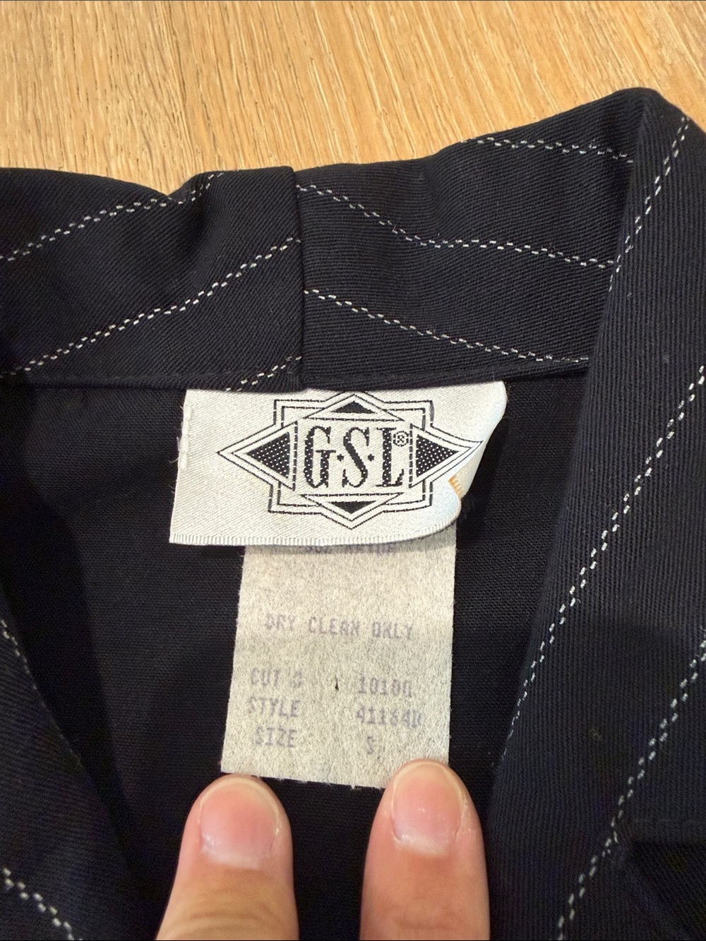 Black Pinstripe Sleeveless Button-Down Vest Top - Picture 4 of 7